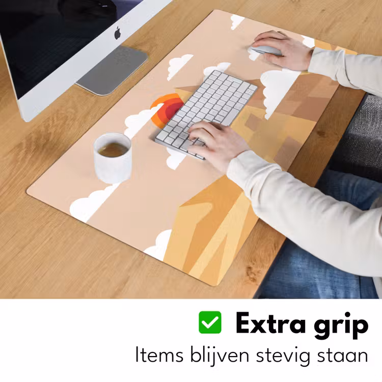 Bureau onderlegger - Piramide - Zon - Woestijn - Modern - Oranje — 6
