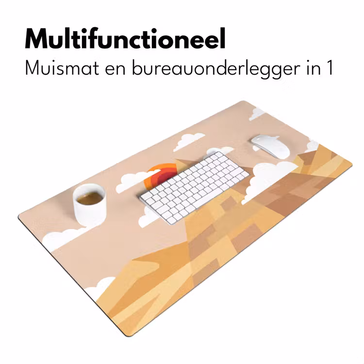 Bureau onderlegger - Piramide - Zon - Woestijn - Modern - Oranje — 7
