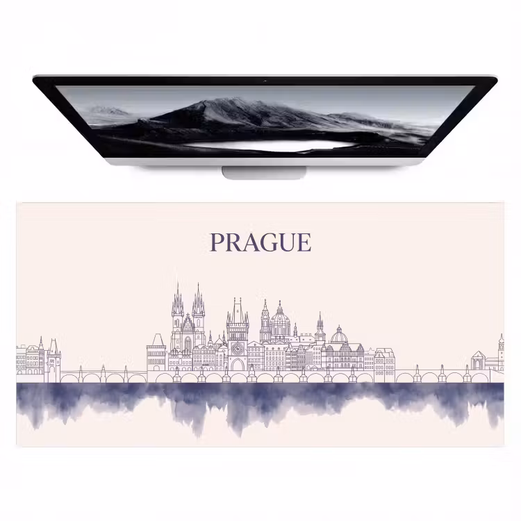 Bureau onderlegger - Praag - Skyline - Architectuur - Blauw — 1