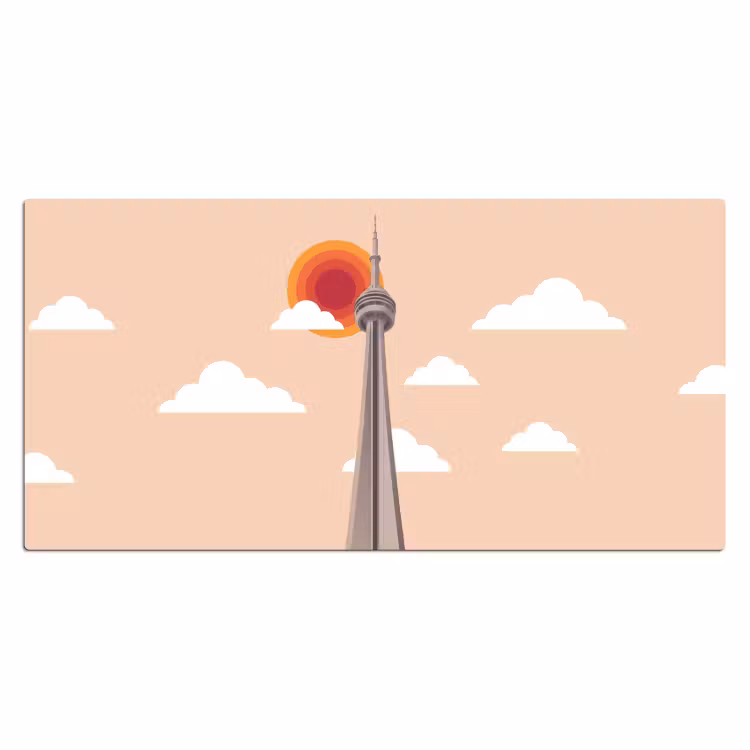 Bureau onderlegger - Stad - Gebouw - Architectuur - Retro - Oranje — 2