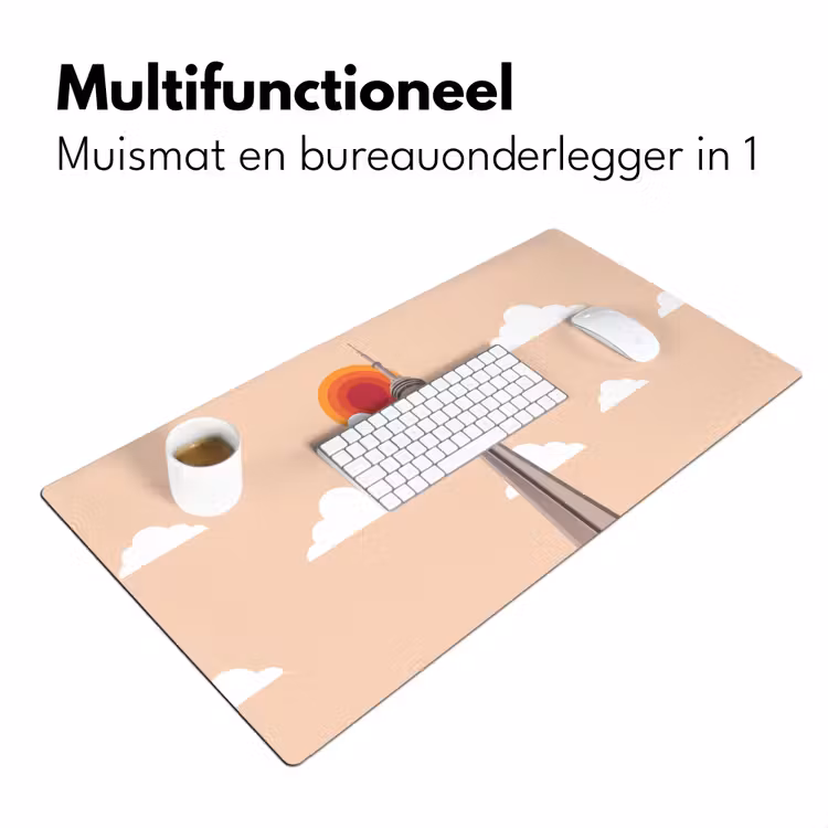 Bureau onderlegger - Stad - Gebouw - Architectuur - Retro - Oranje — 7