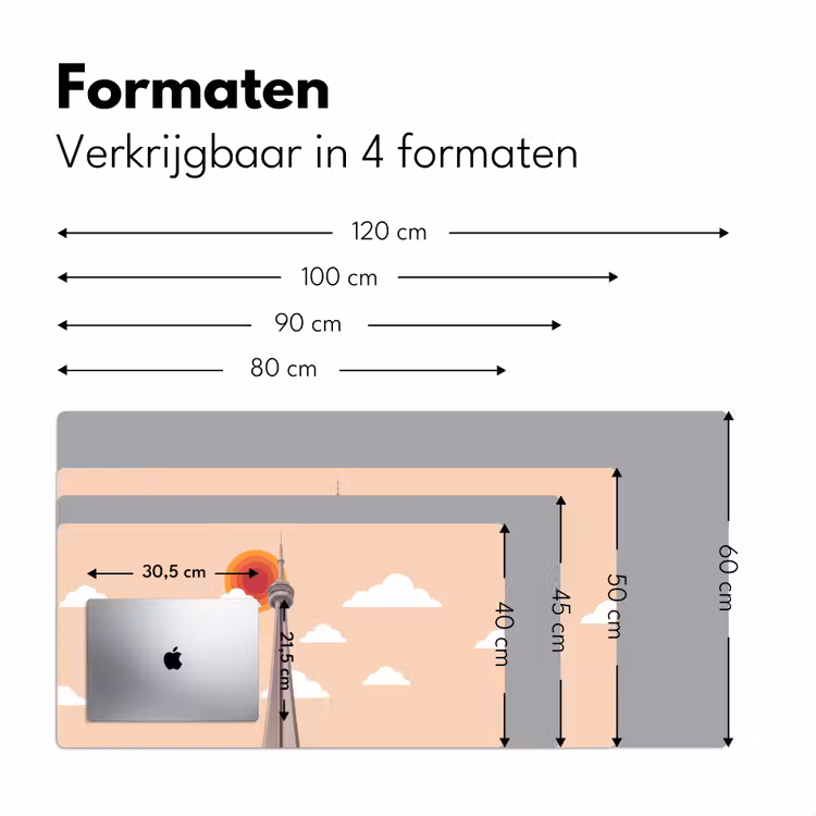 Bureau onderlegger - Stad - Gebouw - Architectuur - Retro - Oranje — 8