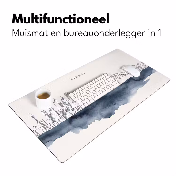 Bureau onderlegger - Stad - Skyline - Architectuur - Minimalistisch - Blauw — 7