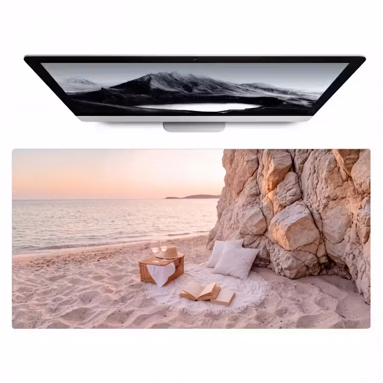 Bureau onderlegger - Strand - Picknick - Zonsondergang - Zomer - Natuur — 1