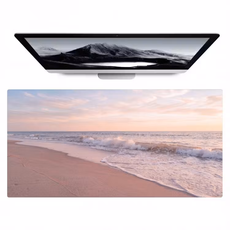 Bureau onderlegger - Strand - Zee - Golven - Natuur - Zonsondergang — 1