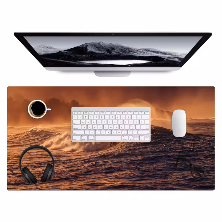 Bureau onderlegger - Surfer - Golf - Oceaan - Sport - Oranje — 4