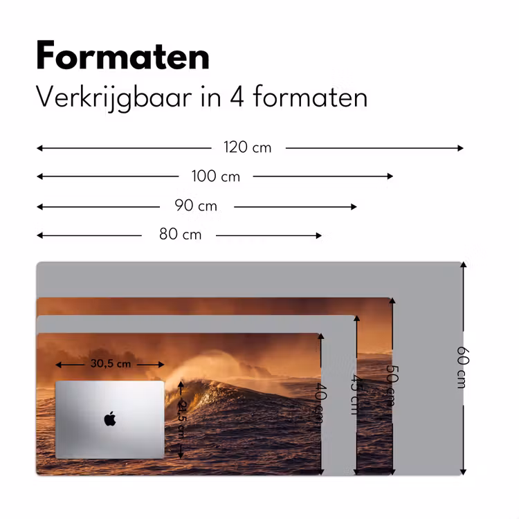 Bureau onderlegger - Surfer - Golf - Oceaan - Sport - Oranje — 8