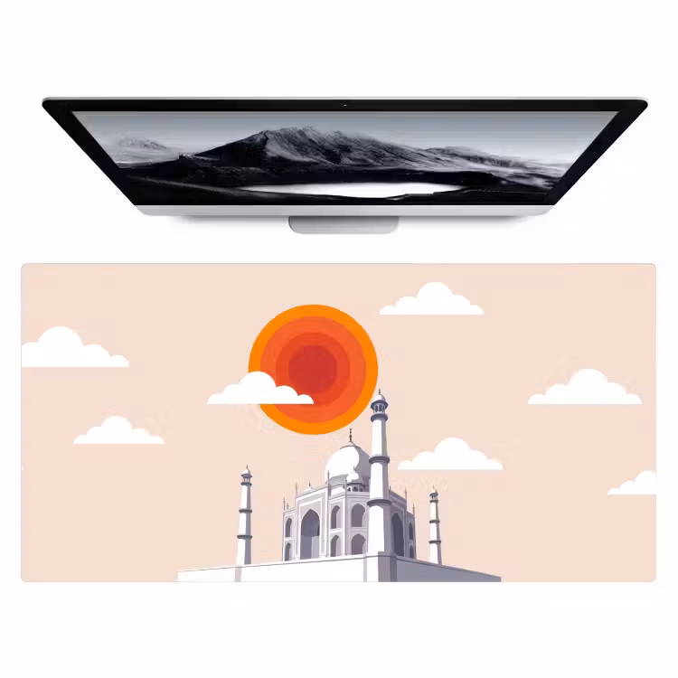 Bureau onderlegger - Taj Mahal - Zon - Koepel - Architectuur - India - Grafisch — 1