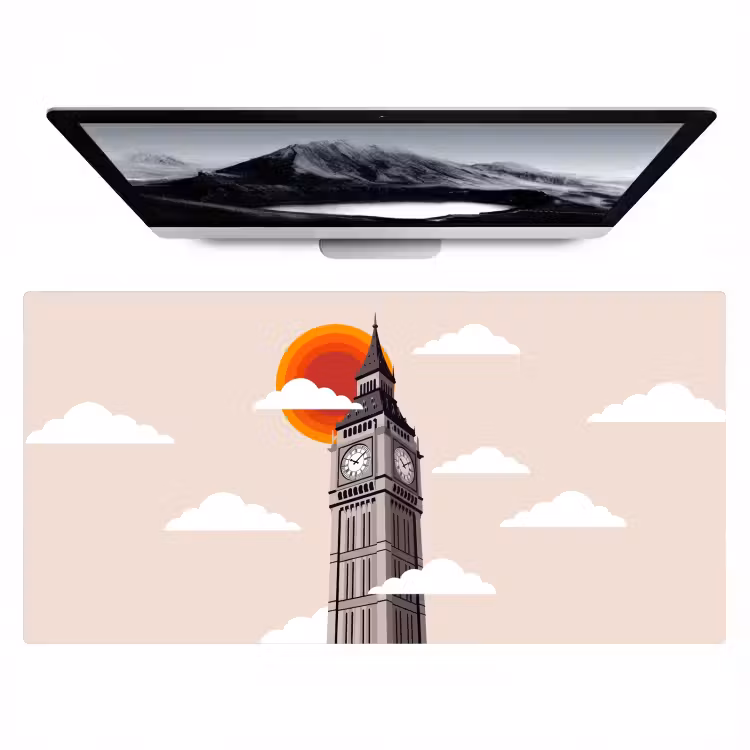 Bureau onderlegger - Toren - Klok - Londen - Architectuur - Retro — 1
