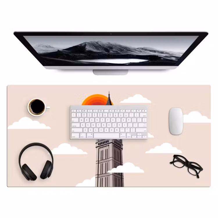 Bureau onderlegger - Toren - Klok - Londen - Architectuur - Retro — 4