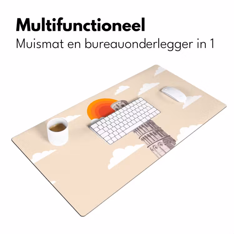 Bureau onderlegger - Toren - Pisa - Architectuur - Minimalistisch - Beige — 7