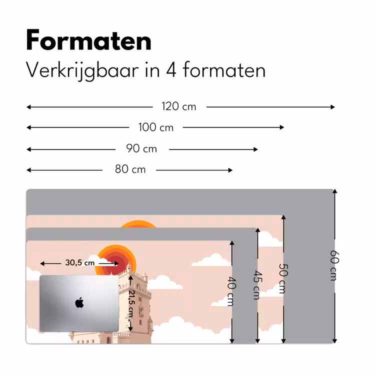 Bureau onderlegger - Toren - Rivier - Architectuur - Modern - Oranje — 8