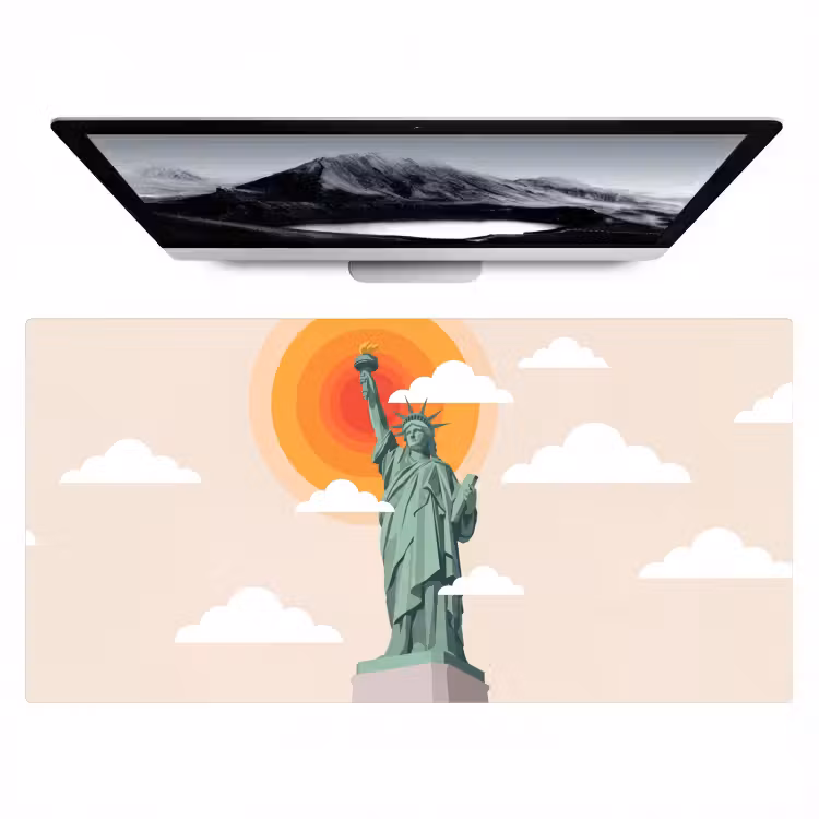 Bureau onderlegger - Vrijheidsbeeld - New York - Zon - Modern — 1