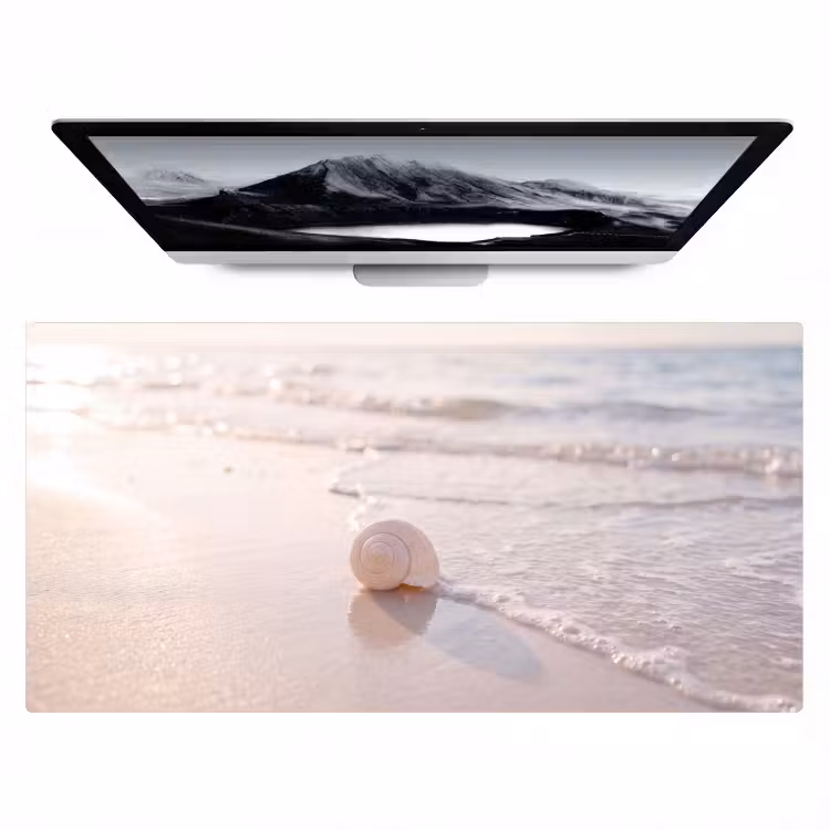Bureau onderlegger - Zeeschelp - Strand - Zee - Natuur - Beige — 1