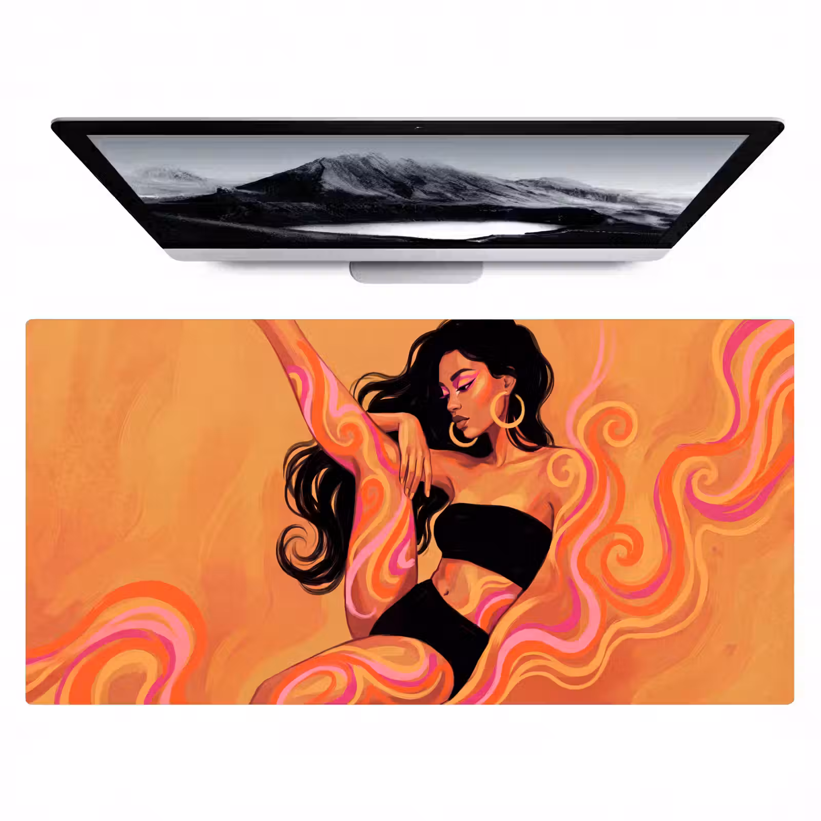 Bureau onderlegger - Vrouw - Portret - Abstract - Modern - Kleurrijk — 1
