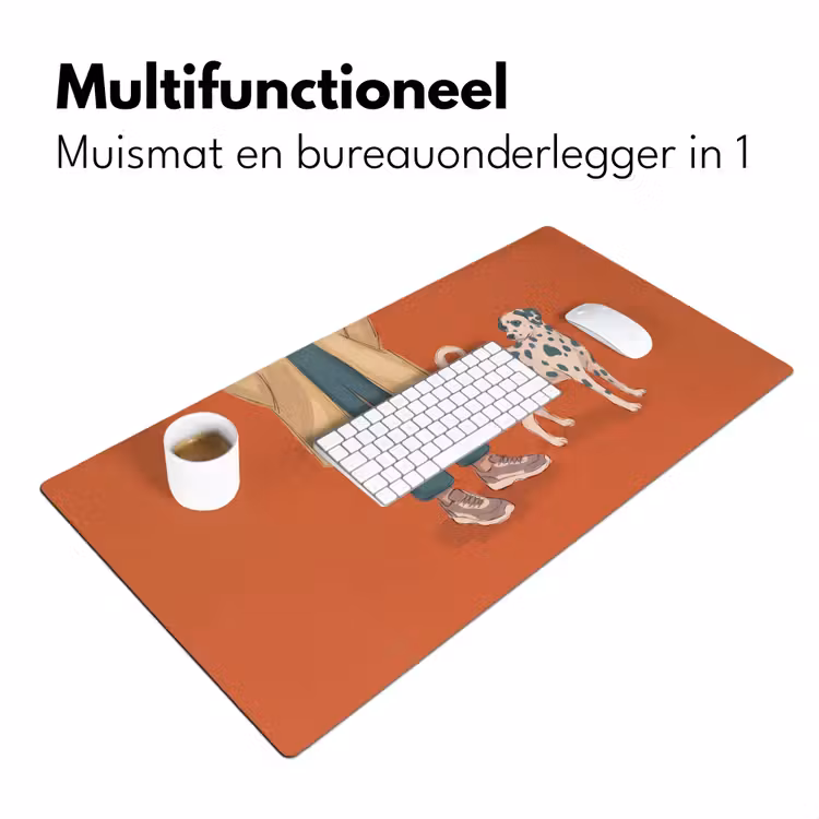 Bureau onderlegger - Persoon - Hond - Dieren - Illustratie - Modern — 7
