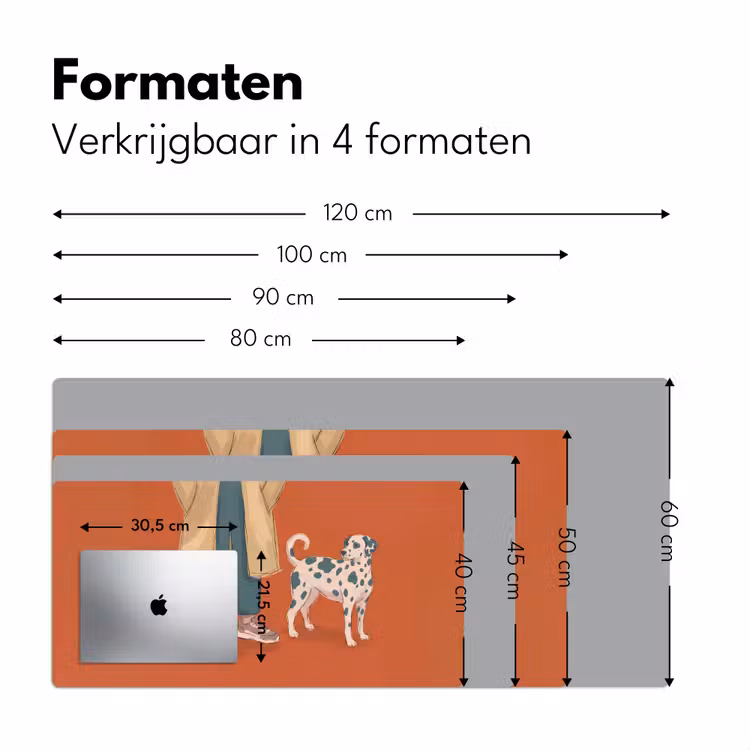 Bureau onderlegger - Persoon - Hond - Dieren - Illustratie - Modern — 8