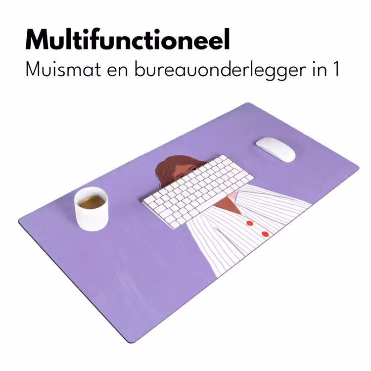 Bureau onderlegger - Vrouw - Gezicht - Mensen - Abstract - Kleurrijk — 7