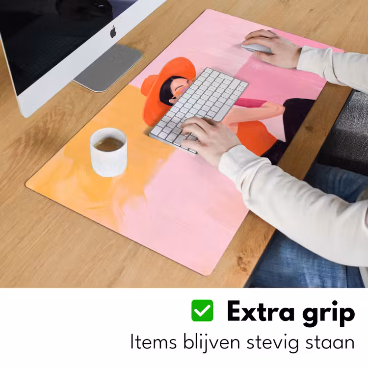 Bureau onderlegger - Vrouw - Hoed - Mode - Modern - Oranje — 6