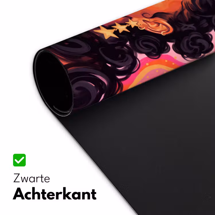 Bureau onderlegger - Vrouw - Portret - Abstract - Kleurrijk - Roze — 5
