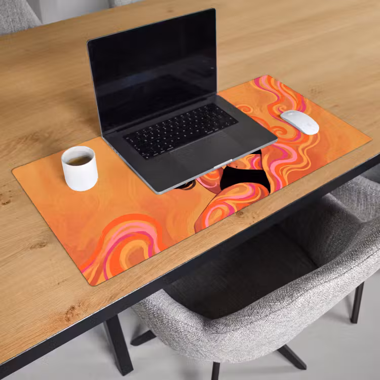 Bureau onderlegger - Vrouw - Portret - Abstract - Modern - Kleurrijk — 3