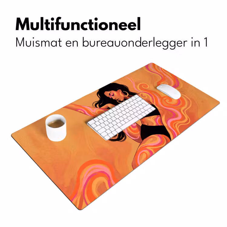 Bureau onderlegger - Vrouw - Portret - Abstract - Modern - Kleurrijk — 7
