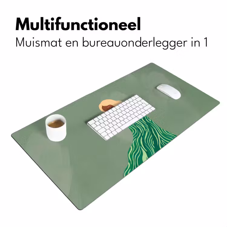 Bureau onderlegger - Vrouw - Portret - Illustratie - Modern - Groen — 7