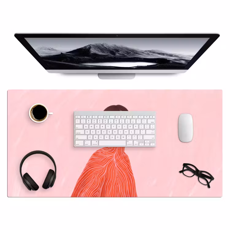 Bureau onderlegger - Vrouw - Portret - Modern - Kunst - Roze — 4
