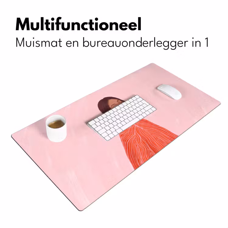 Bureau onderlegger - Vrouw - Portret - Modern - Kunst - Roze — 7