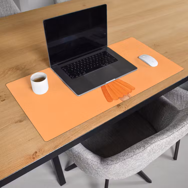 Bureau onderlegger - Vrouw - Profiel - Mensen - Modern - Oranje — 3