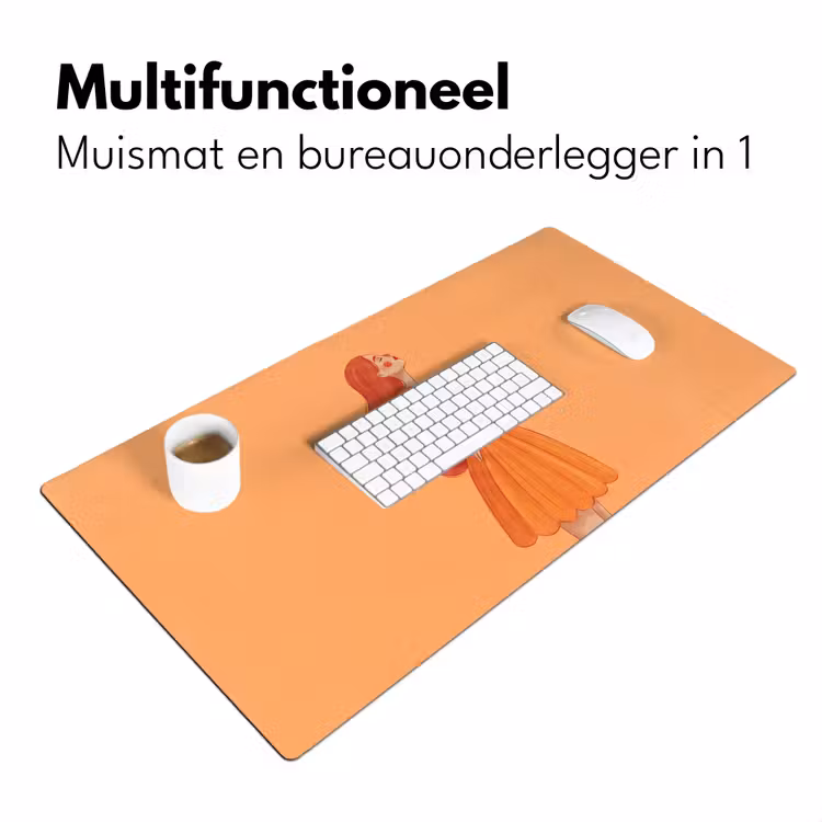 Bureau onderlegger - Vrouw - Profiel - Mensen - Modern - Oranje — 7