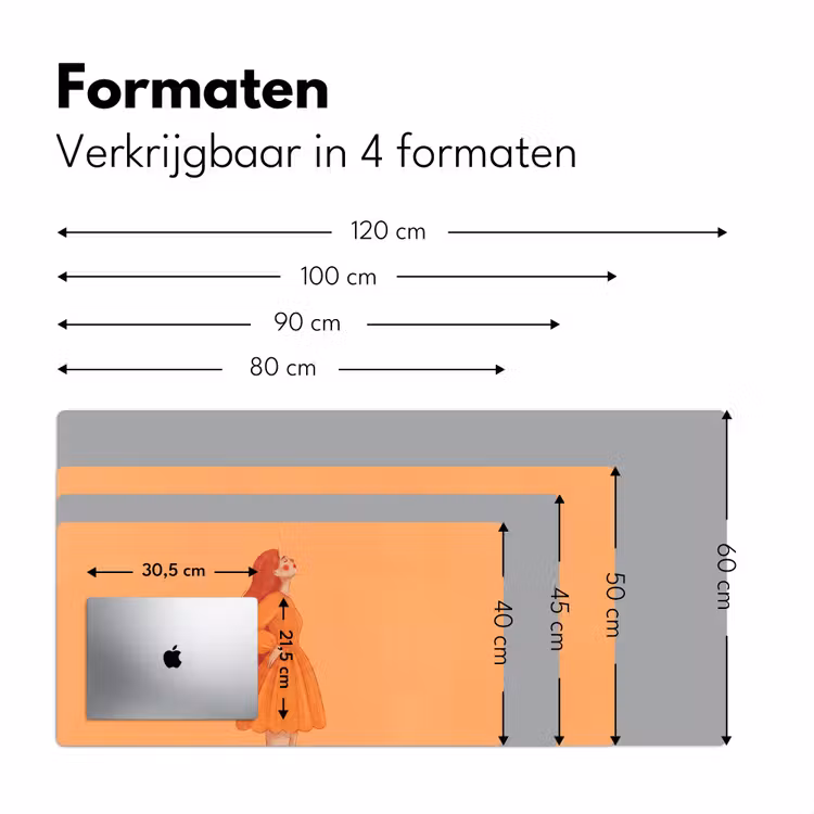 Bureau onderlegger - Vrouw - Profiel - Mensen - Modern - Oranje — 8