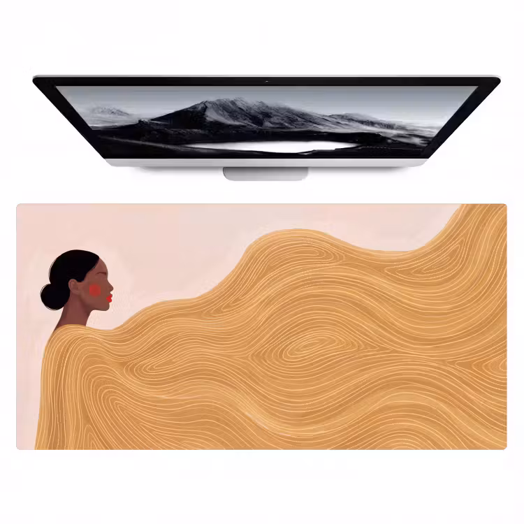Bureau onderlegger - Vrouw - Profiel - Modern - Abstract - Kunst — 1