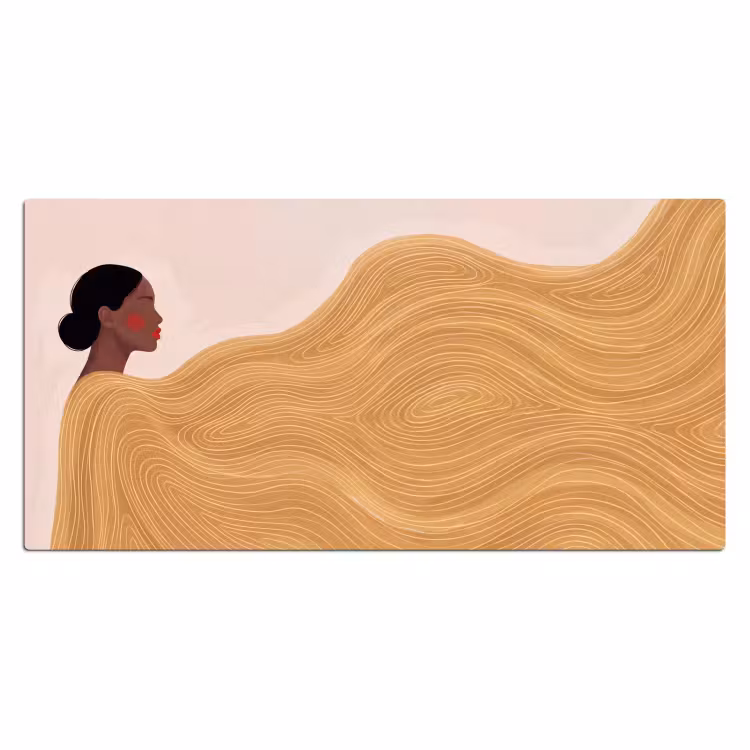 Bureau onderlegger - Vrouw - Profiel - Modern - Abstract - Kunst — 2