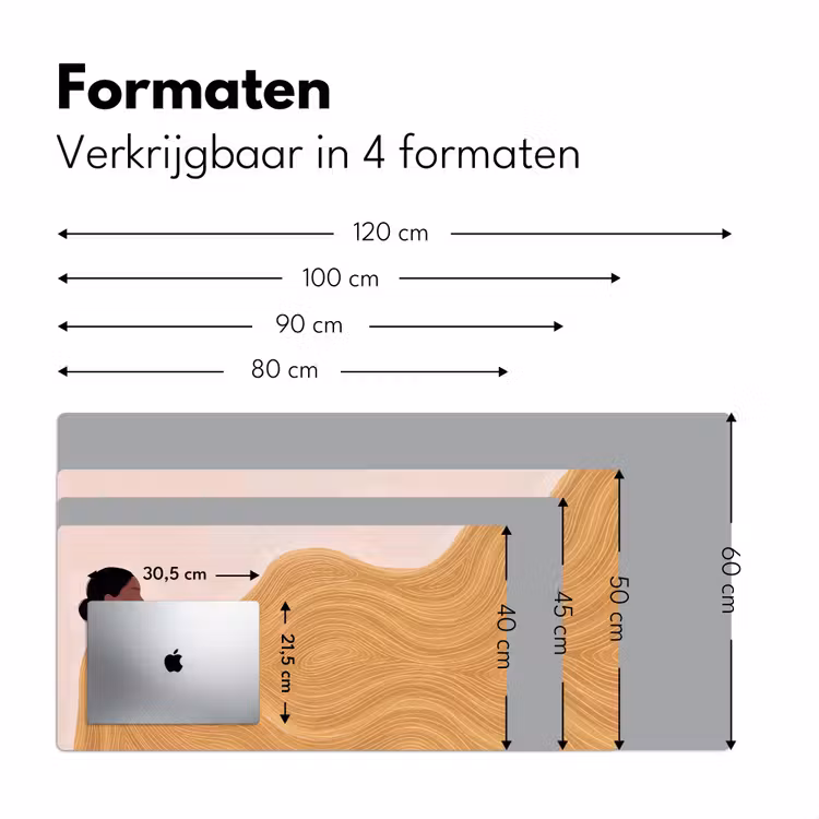 Bureau onderlegger - Vrouw - Profiel - Modern - Abstract - Kunst — 8