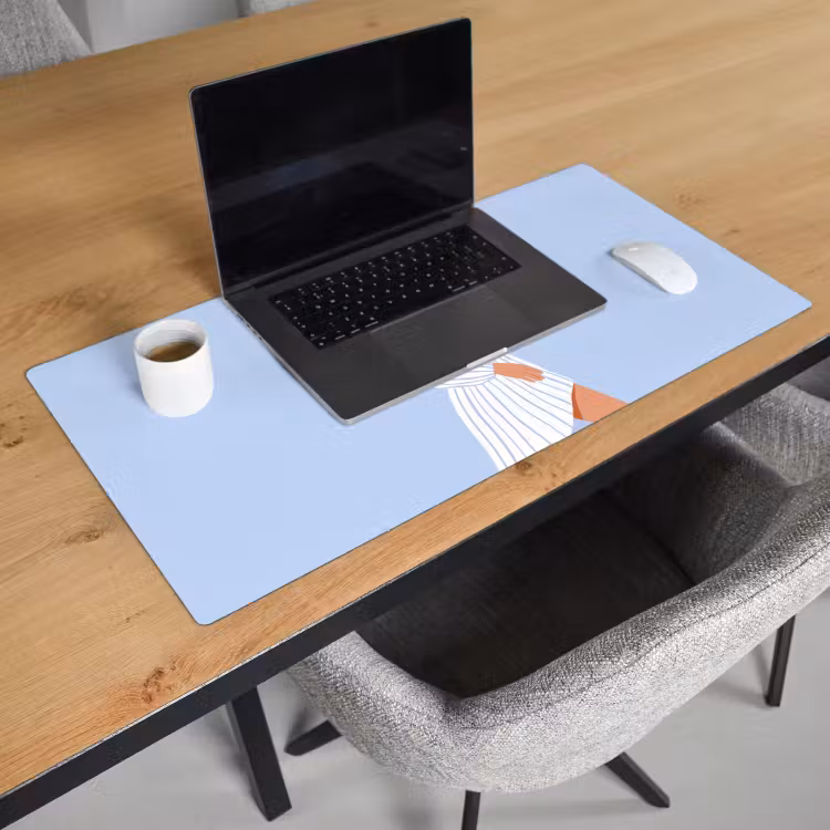 Bureau onderlegger - Vrouw - Profiel - Rust - Modern - Illustratie — 3