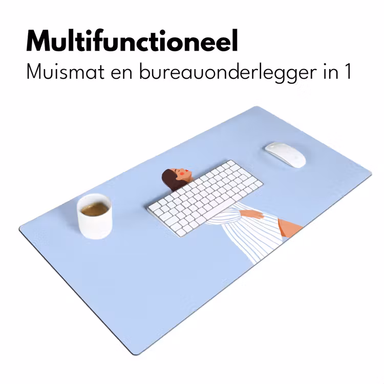 Bureau onderlegger - Vrouw - Profiel - Rust - Modern - Illustratie — 7