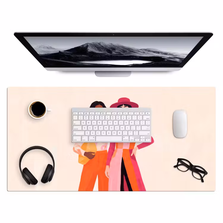 Bureau onderlegger - Vrouw - Twee - Mode - Abstract - Kleurrijk — 4