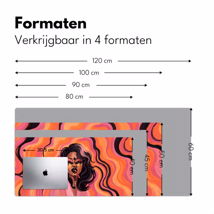 Bureau onderlegger - Vrouw - Zonnebril - Modern - Portret - Oranje — 8