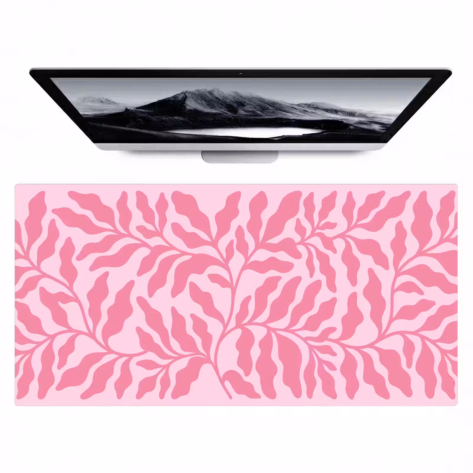Bureau onderlegger - Planten - Organisch - Abstract - Modern - Roze — 1