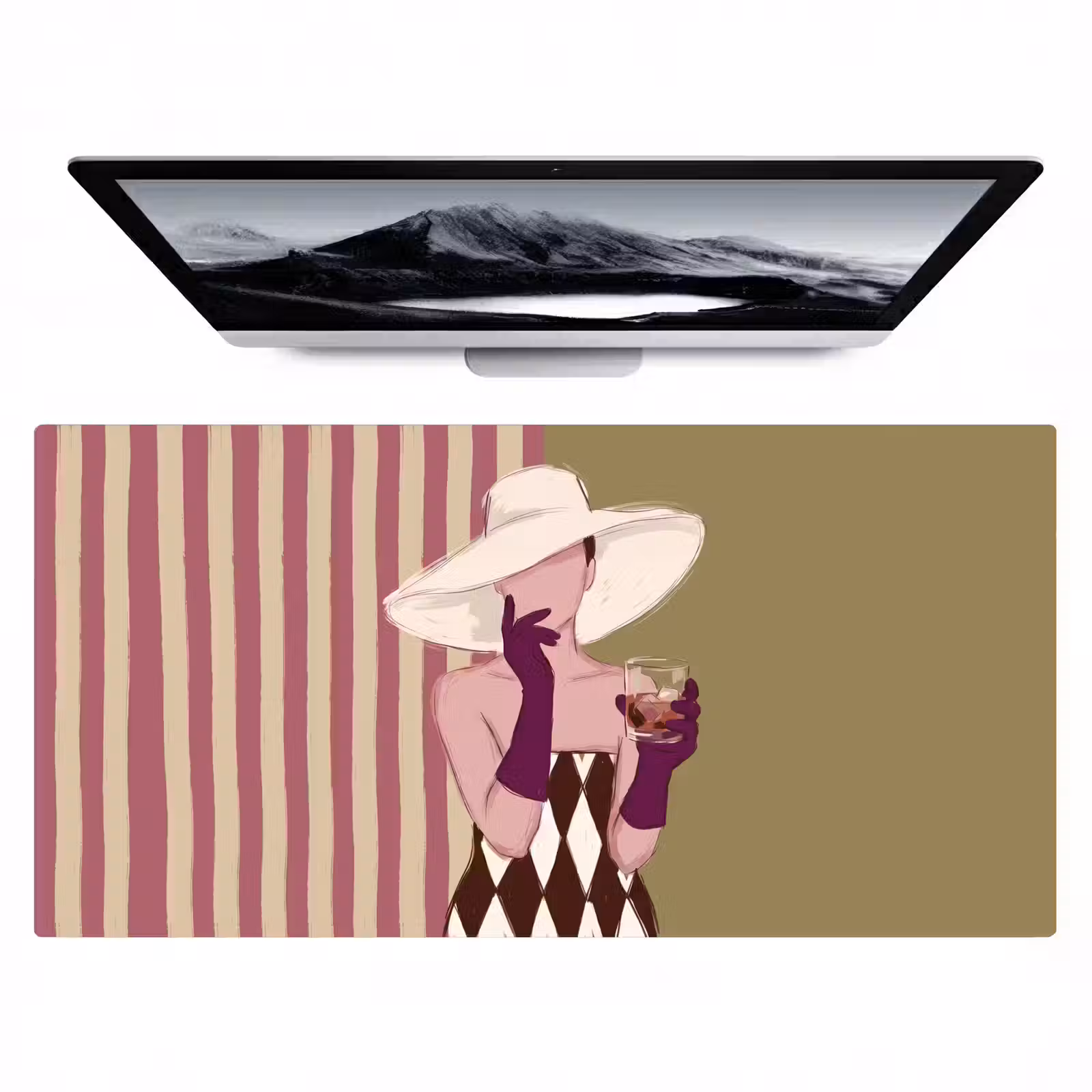 Bureau onderlegger - Vrouw - Hoed - Mode - Abstract - Kleurrijk — 1