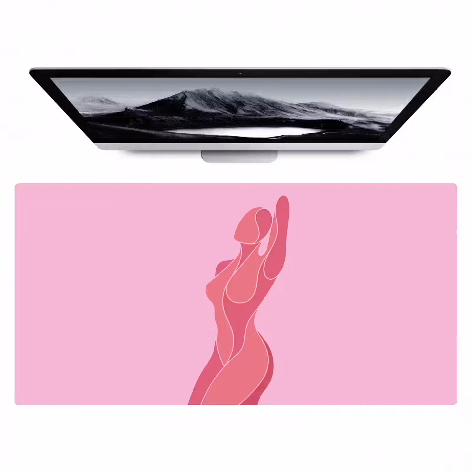 Bureau onderlegger - Vrouw - Lichaam - Abstract - Roze — 1