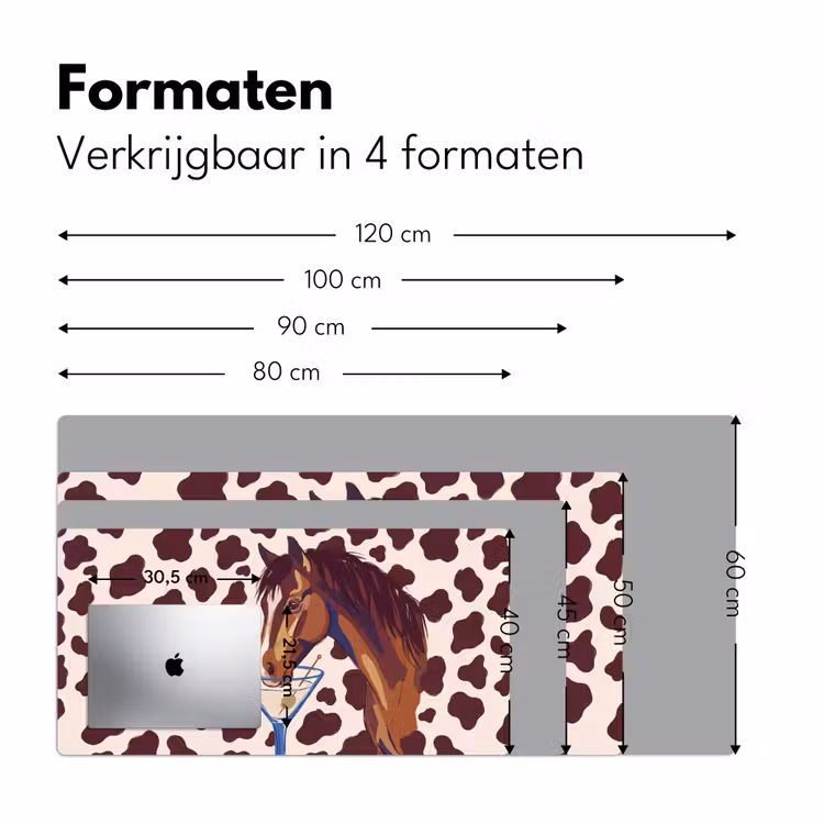 Bureau onderlegger - Paard - Martini - Dieren - Abstract - Bruin — 8