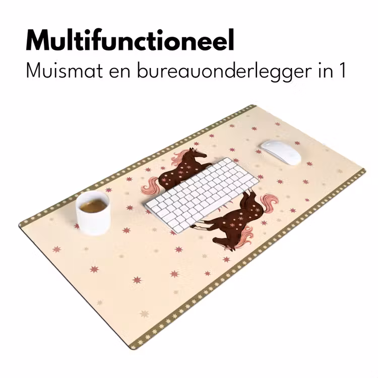Bureau onderlegger - Paard - Zon - Mystiek - Illustratie - Roze — 7