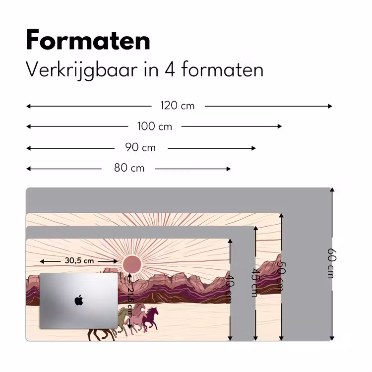 Bureau onderlegger - Paarden - Rennend - Woestijn - Natuur - Abstract — 8