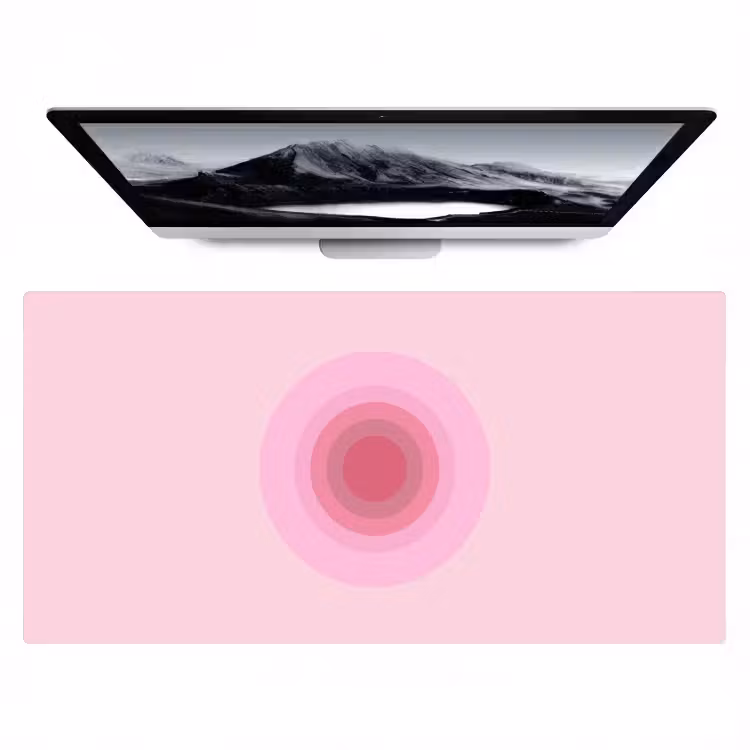 Bureau onderlegger - Patroon - Cirkels - Abstract - Roze - Modern — 1