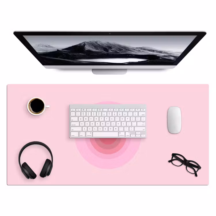 Bureau onderlegger - Patroon - Cirkels - Abstract - Roze - Modern — 4