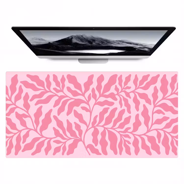 Bureau onderlegger - Planten - Organisch - Abstract - Modern - Roze — 1