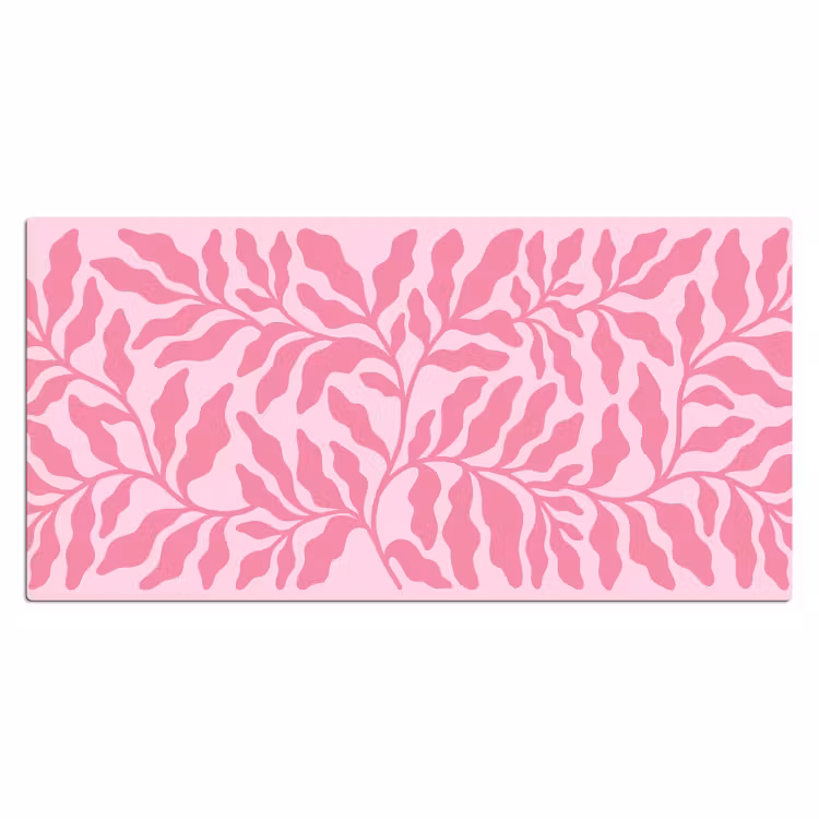Bureau onderlegger - Planten - Organisch - Abstract - Modern - Roze — 2