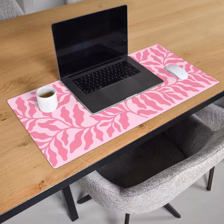 Bureau onderlegger - Planten - Organisch - Abstract - Modern - Roze — 3